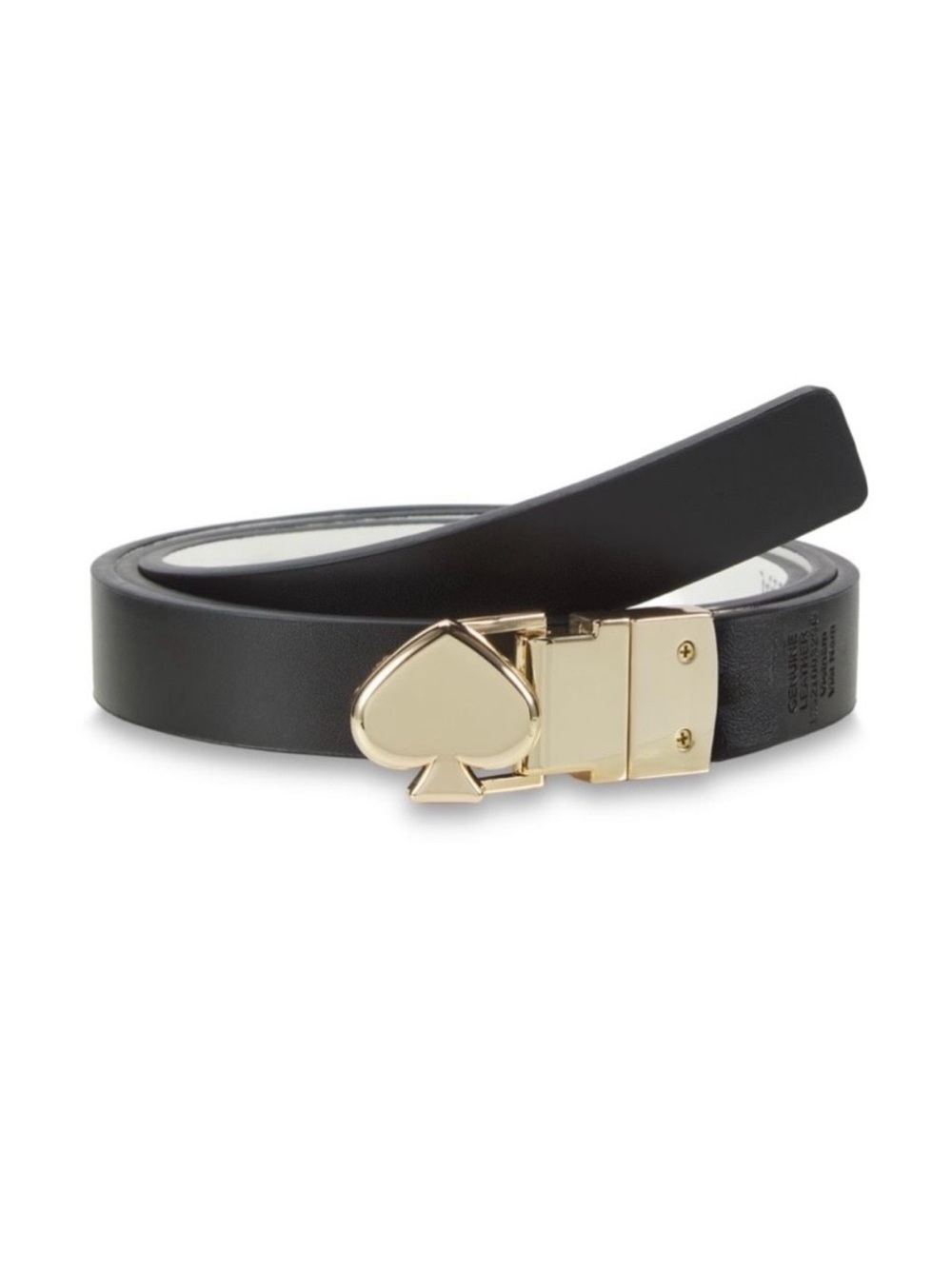 NWT kate spade Black Leather Belt with Gold Spade Buckle Accent♠️